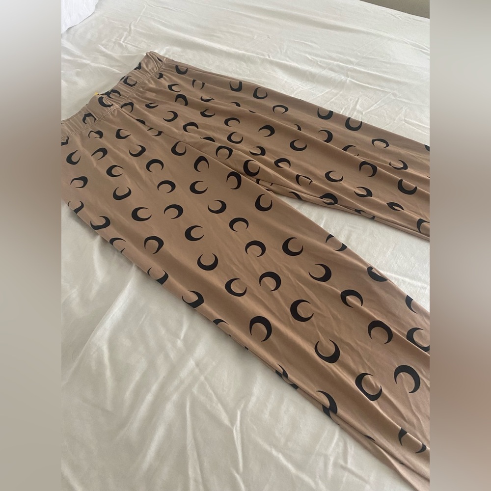 Marine Serré look alike leggings nude, black, crescent moons